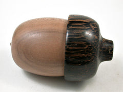 LV-3129 Eastern Dogwood & Black Palm Acorn Pill Box, Jewelry, Engagement Ring Box-SCREW CAP