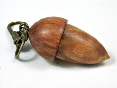 LV-2715 Ponderosa Burl & Malaysian Raja Kayu Acorn Pendant Box, Secret Compartment-SCREW CAP
