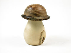 LV-2533 Holly & Japanese Pagoda Tree Wooden Mushroom Threaded Box, Urn-SCREW CAP