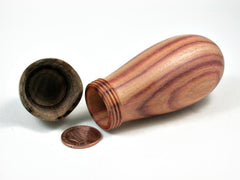 LV-2891 Eggplant Threaded Box, Needle Case, Jewelry Box from Tulipwood & Verawood-SCREW CAP