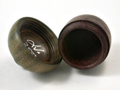 LV-2592 Manzanita Burl & Verawood Acorn Jewelry, Ring Box, Pill Box-SCREW CAP