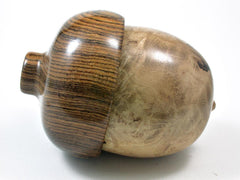 LV-2836 Black Locust Burl & Bocote Acorn Jewelry Box, Pill Box, Trinket Box-SCREW CAP