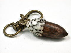 LV-2661 Desert Ironwood & Manila Palm Nut Pendant Acorn, Charm, Secret Compartment, Cremation Jewelry -SCREW CAP