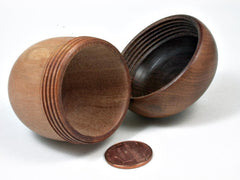 LV-3033 Hawaii Sandalwood & Tamboti Acorn Wooden Pill Holder, Ring Box, -SCREW CAP