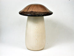 LV-3026 Holly & Live Oak Wooden Mushroom Trinket Box, Pill, Jewelry Box-THREADED