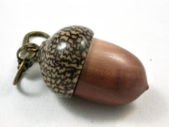 LV-2620 Manzanita & Betelnut Acorn Pendant Box,Bag Charm, Keychain-SCREW CAP