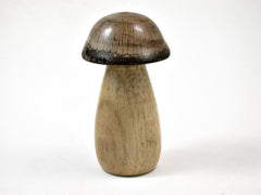 LV-3153 Persimmon & Live Oak Wooden Mushroom Trinket Box, Pill, Jewelry Box-THREADED