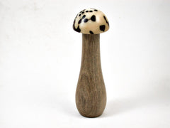 Reserved for Tammy: LV-3154 African Celtis & Raphia Palm Nut Mushroom Needlecase-THREADED