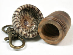 LV-2920 Acorn Pendant Box, Pill Fob Chinese Pistachio & Betelnut-SCREW CAP