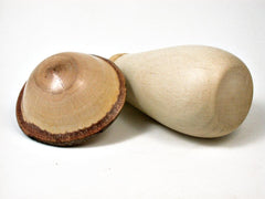 LV-2951 Holly & Live Oak Wooden Mushroom Trinket Box, Pill, Jewelry Box-THREADED