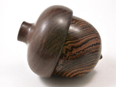LV-2825 Bocote & Black Walnut Acorn Jewelry Box, Pill Box, Trinket Box-SCREW CAP