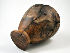LV-3137 Chittum Wood Turned Pedestal Vessel, Footed Vase, Wooden Bowl