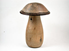 LV-3107 Persimmon & Live Oak Wooden Mushroom Trinket Box, Pill, Jewelry Box-THREADED