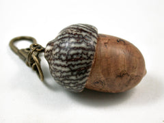 LV-3108 Cherry Burl & Betelnut Acorn Box, Pill Holder, Compartment Pendant-SCREW CAP