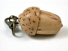 LV-2687 Masur Birch & Palm Nut Pendant Acorn, Charm, Secret Compartment, Pill Fob -SCREW CAP