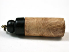 LV-3007 Black Locust Burl & Ebony Pendant Box, Pill Holder, Snuff Box-SCREW CAP