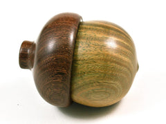 LV-2971 Verawood & Brown Ebony Wooden Acorn Jewelry, Ring Box, Pill Box-SCREW CAP