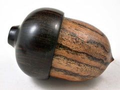 LV-3044 Bocote & Ebony Acorn Pill Box, Jewelry Box, Engagement Ring Box-SCREW CAP