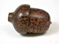 LV-2751 Thuya Burl & Red Palm Acorn Jewelry Box, Pill Box, Trinket Box-SCREW CAP