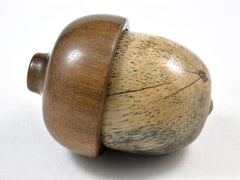 LV-2978 Poinsettia & Greenheart Acorn Pill Box, Engagement Ring Box-SCREW CAP