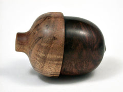 LV-2651 Milo Burl & Curly Koa Wooden Acorn Jewelry Box, Pill Box, Trinket Box-SCREW CAP