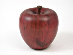 LV-2817 Wooden Apple Threaded Box Made from Redheartheart & Brownheart Stem-SCREW CAP