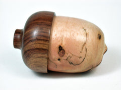 LV-2939 Aromatic Wooden Acorn Jewelry, Ring Box, Pill Box from Bristlecone Pine & Tamboti-SCREW CAP