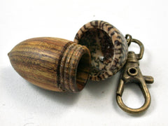 LV-2628 Chittum Wood & Betelnut Acorn Pendant Box,Bag Charm, Keychain-SCREW CAP