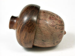 LV-2741 Papaturro Burl & Rosewood Acorn Jewelry, Ring Box, Pill Box-SCREW CAP