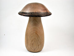 LV-3107 Persimmon & Live Oak Wooden Mushroom Trinket Box, Pill, Jewelry Box-THREADED