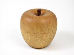 LV-2820 Wooden Apple Threaded Box Made from Yellowheart & Brownheart Stem-SCREW CAP