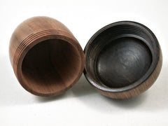 LV-3130 Dogwood & Tamboti Acorn Pill Box, Jewelry, Engagement Ring Box-SCREW CAP
