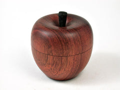 LV-2819 Wooden Apple Threaded Box Made from Satine & Ebony-SCREW CAP
