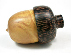 LV-2263 Osage Orange & Black Palm Acorn Jewelry, Ring Box, Pill Box, Trinket Box-SCREW CAP