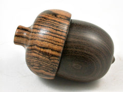 LV-2975 Black Chacate & Bocote Acorn Pill Box, Engagement Ring Box-SCREW CAP