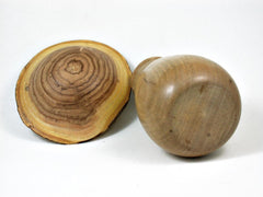 LV-2999 Pagoda Tree & Persimmon Wooden Mushroom Trinket Box, Pill, Jewelry Box-THREADED