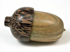 LV-2944 Wooden Acorn Jewelry, Ring Box, Pill Box from Verawood & Black Palm-SCREW CAP