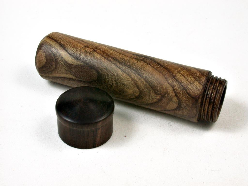 LV-2681 Redbud & Mun Ebony Slim Box, Toothpick Holder, Needle Case-SCREW CAP