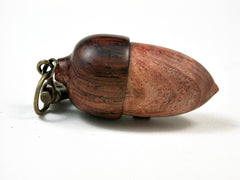 LV-2912 Saltcedar Burl & Cocobolo Acorn Pendant Box, Pill Fob-SCREW CAP