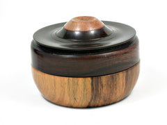 LV-2656 True Lignum Vitae & Desert Ironwood Threaded Trinket, Pill, Jewelry Box--SCREW CAP
