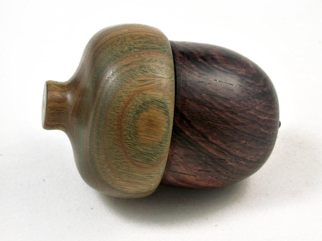 LV-2960 Camatillo & Vera Wooden Acorn Ring Box, Keepsake, Jewelry Box-SCREW CAP
