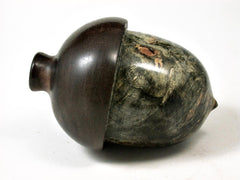 LV-2743 Buckeye Burl & Black Walnut Acorn Jewelry, Ring Box, Pill Box-SCREW CAP