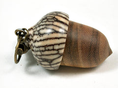 LV-2920 Acorn Pendant Box, Pill Fob Chinese Pistachio & Betelnut-SCREW CAP