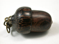 LV-3067 Desert Ironwood & Black Palm Acorn Box, Pill Holder, Compartment Pendant-SCREW CAP