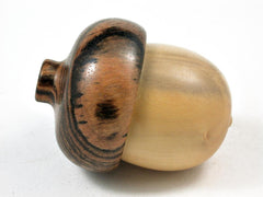 LV-2976 French Boxwood & Bocote Acorn Pill Box, Engagement Ring Box-SCREW CAP