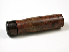LV-2684 Wych Elm Burl & Mun Ebony Slim Box, Toothpick Holder, Needle Case-SCREW CAP