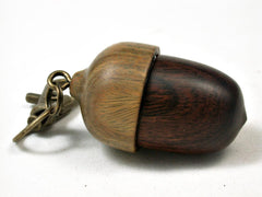 LV-2806 Ironwood & Verawood Acorn Pendant Box, Pill Fob, Charm-SCREW CAP