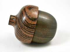 LV-2974 Verawood & Bocote Wooden Acorn Trinket Box, Engagement Ring Box-SCREW CAP
