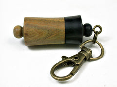 LV-2875 Compartment Pendant, Bag Charm, Cremation Jewelry Verawood & Ebony-SCREW CAP