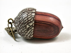 LV-2696 Acorn Pendant Box, Charm, Pill Holder from Masur Birch & Betelnut-SCREW CAP